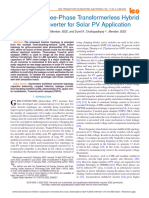 Two-Stage Three-Phase Transformerless Hybrid Multilevel Inverter For Solar PV Application