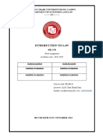 Introduction To Law: Foreign Trade University HCMC Campus Department of Economics and Law