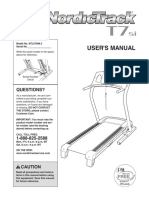 Nordictrack T7si Treadmill USER MANUAL (En)