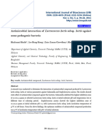 Antimicrobial Interaction of Lactococcus Lactis Subsp. Lactis Against Some Pathogenic Bacteria