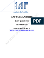 Aaf Scholarship: Past Questions and Answers Download More @