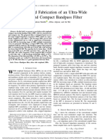 2022 Design and Fabrication of An Ultra-Wide Stopband Compact Bandpass Filter