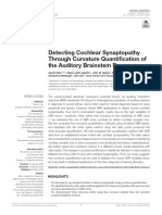 Detecting Cochlear Synaptopathy Through Curvature