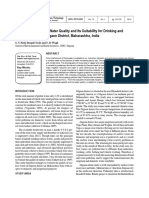 Evaluation of Surface Water Quality and Its Suitability For Drinking and Agricultural Use in Jalgaon District, Maharashtra, India