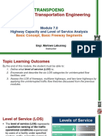 TRANSPOENG Module 8.0 - Level of Services (LOS) I