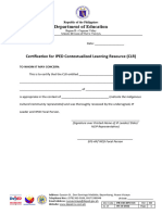 FM Cid Eps 016 Certification of Iped Learning Materials