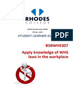 SLG BSBWHS307 Apply Knowledge of WHS Laws in The Workplace V April 2021 PDF