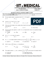 Complex Number (Question Paper) - JEE Level