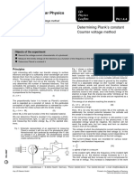 Atomic and Nuclear Physics: Determining Plank's Constant Counter Voltage Method