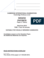 5054 Physics Question Paper 02 Visually Impaired