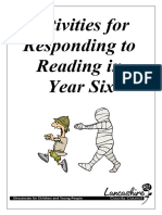 Activities For Responding To Reading in Year 6