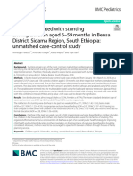 Factors Associated With Stunting Among Children Aged 6-59 Months in Bensa District, Sidama Region, South Ethiopia: Unmatched Case-Control Study