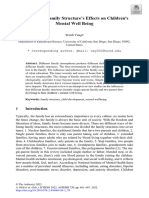 A Review of Family Structure's Effects On Children's Mental Well Being