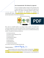 Script-Synthesis of Nanomaterials The Bottom-Up Approach