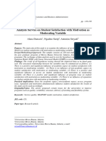 Analysis Service On Student Satisfaction With Motivation As Moderating Variable