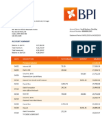 Banco BPI Firm Account Statement Word and PDF Template.