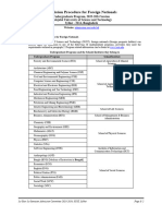 Admission 2023-24 Procedure For Foreign Nationals