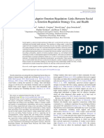 Social Support and Adaptive Emotion Regulation: Links Between Social Network Measures, Emotion Regulation Strategy Use, and Health