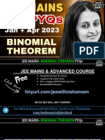 Binomial Theorem - JEE (Main) - 2024