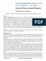 Peaceful Settlement of International Disputes: International Journal For Multidisciplinary Research