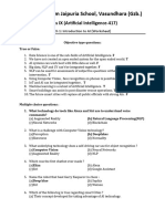 Revision Worksheet AI-IX