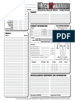 BattleTech 1715 - MechWarrior 3rd Edition - Character Sheet-DONE