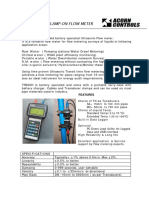 Hand Held Ultrasonic Flow Meter Model tr600h