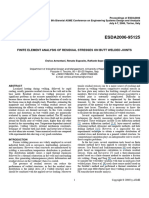 Finite - Element - Analysis - of - Residual - Stresses On Butt Welded Joints 2006