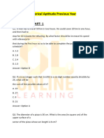 TCS NQT Numerical Aptitude PYQ - 160 Questions