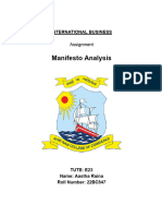 Manifesto Analysis - Aastha Raina - 847