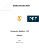 NICE Gambia Training Centre - Intro To Word 2003