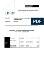 Namibia - Strategic Expansion of The Walvis Bay Container Terminal Project - Executive Esia Summary