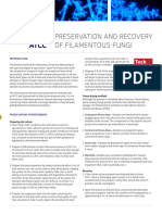 Preservation and Recovery Filamentous Fungi