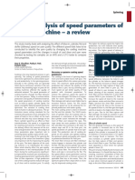 Critical Analysis of Speed Parameters of Carding Machine - A Review