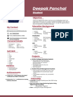 Deepak Panchal CV