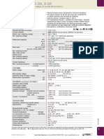 Industrial Relays of Small Dimensions: Contact Data