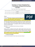 Modelling and Simulation of Vehicle Windshield Wiper System Using H Loop Shaping and Robust Pole Placement Controllers