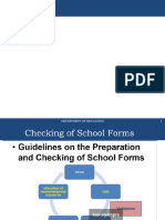 Re Orientation On The Checking of School Forms