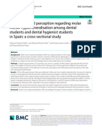 Knowledge and Perception Regarding Molar Incisor Hypomineralisation Among Dental Students and Dental Hygienist Students in Spain A Cross-Sectional Study