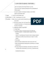 Admission and Discharge Criteria Nicu