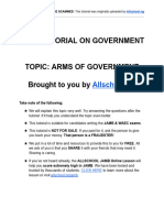 Government Tutorial On Arms of Government