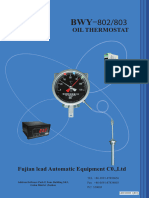 BWY-803A Oil Temperature Thermometer Manual