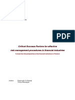 Skripsi - Critical Success Factors For Effective Risk Management Procedures in Financial Industries