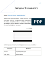 Direct and Indirect Speech Exclamatory Sentences Rules & Examples - English Summary