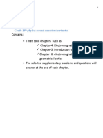 Physics Note Grade 10