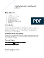 Implementation Guide For Setting Up A Mesh Network Using Physical Hardware