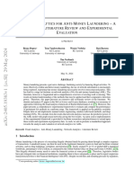 N A A - M L - A S L R E E: Etwork Nalytics For NTI Oney Aundering Ystematic Iterature Eview and Xperimental Valuation