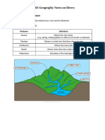 IGCSE Geography Notes On Rivers