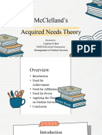 McClellands Acquired Needs Theory