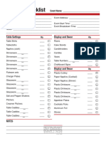 Catering Equipment and Supply Checklist 2